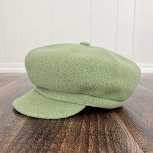 Kangol Wool Spitfire Cap Hat Newsboy Unlined Soft Size Medium Green Style 0259BC